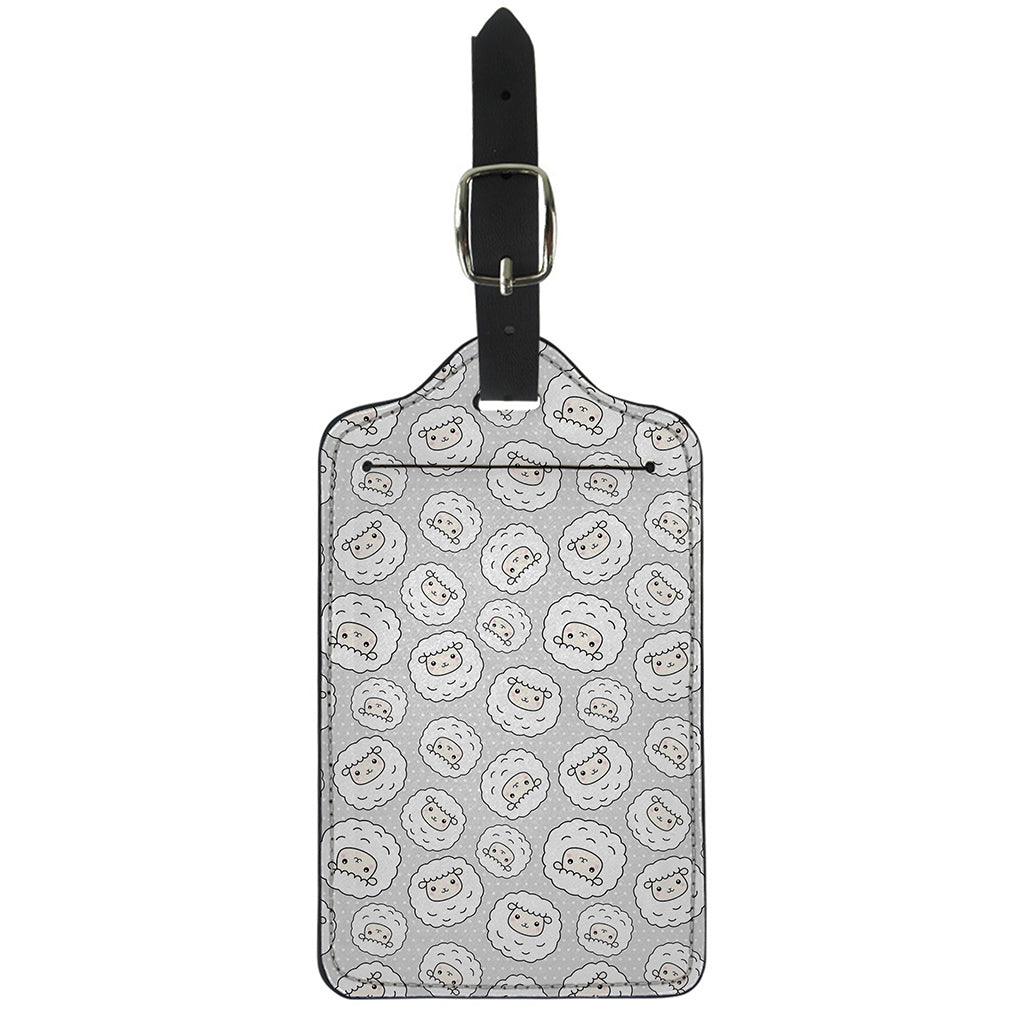 Kawaii Sheep Pattern Print Luggage Tag