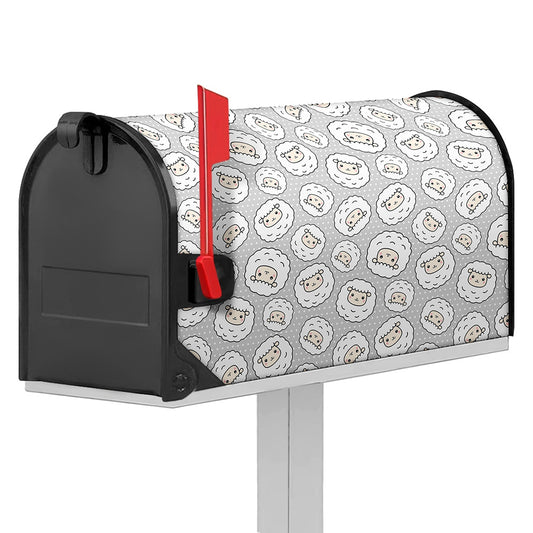 Kawaii Sheep Pattern Print Mailbox Cover