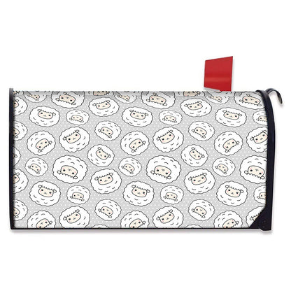 Kawaii Sheep Pattern Print Mailbox Cover