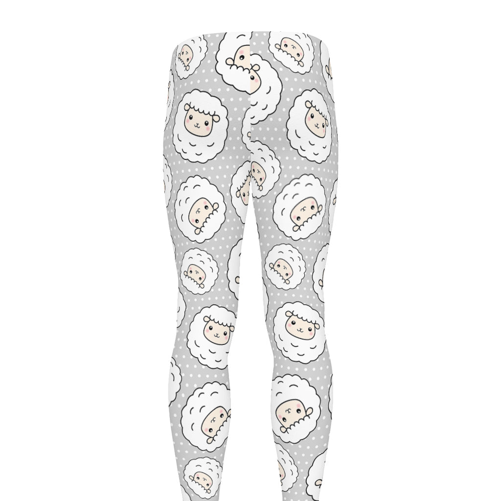 Kawaii Sheep Pattern Print Men's leggings