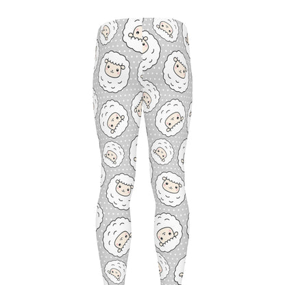 Kawaii Sheep Pattern Print Men's leggings