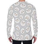 Kawaii Sheep Pattern Print Men's Long Sleeve T-Shirt
