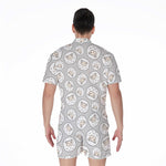 Kawaii Sheep Pattern Print Men's Rompers