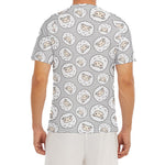 Kawaii Sheep Pattern Print Men's Short Sleeve Rash Guard