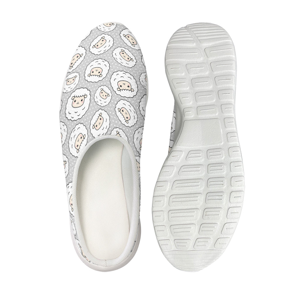 Kawaii Sheep Pattern Print Mesh Casual Shoes