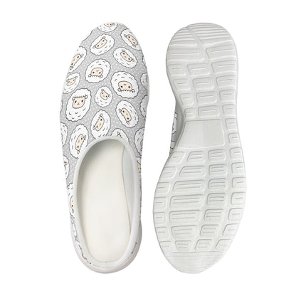 Kawaii Sheep Pattern Print Mesh Casual Shoes