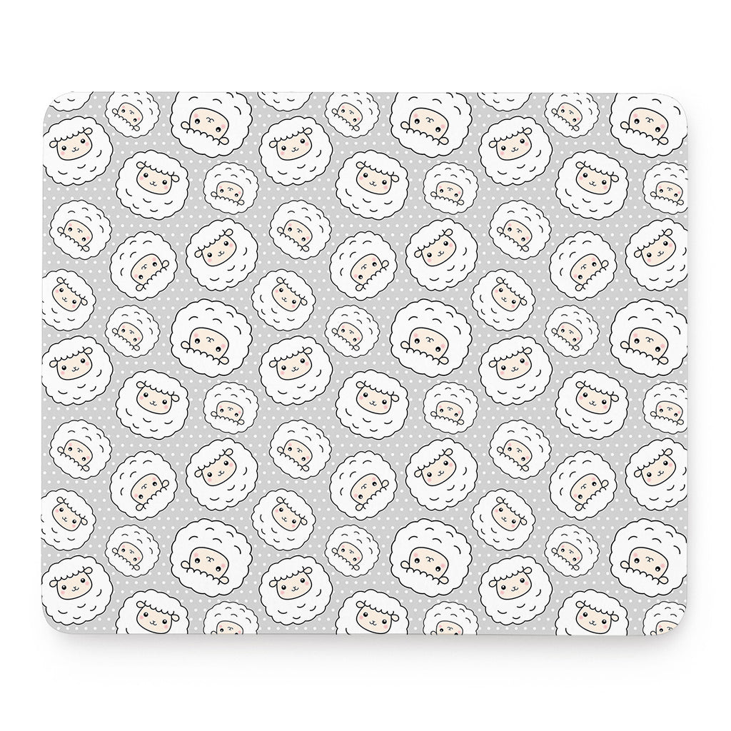 Kawaii Sheep Pattern Print Mouse Pad