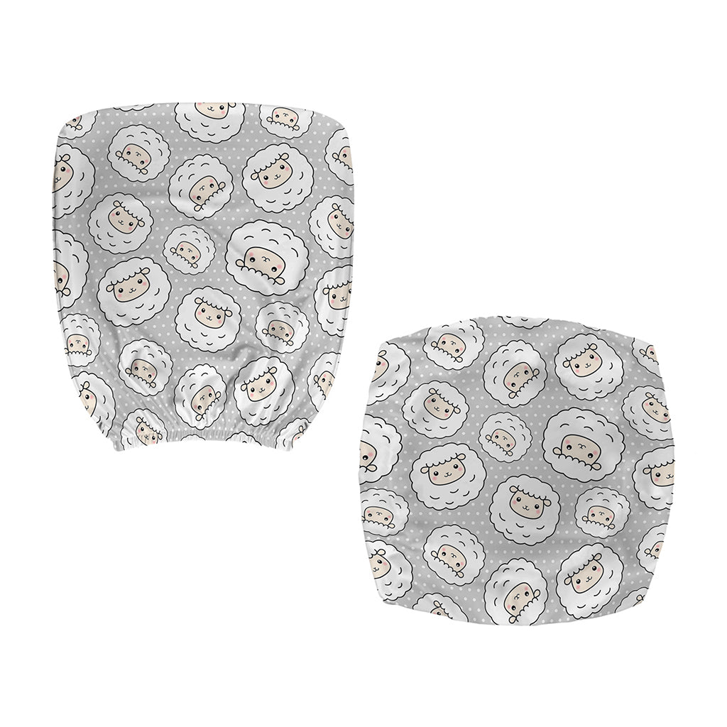 Kawaii Sheep Pattern Print Office Chair Cover