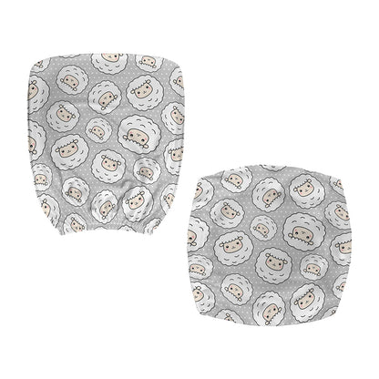 Kawaii Sheep Pattern Print Office Chair Cover