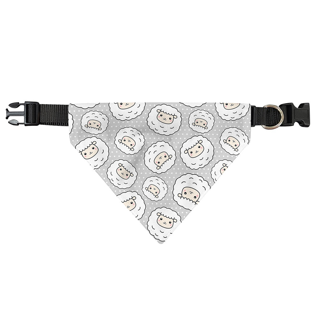 Kawaii Sheep Pattern Print Over The Collar Dog Bandana