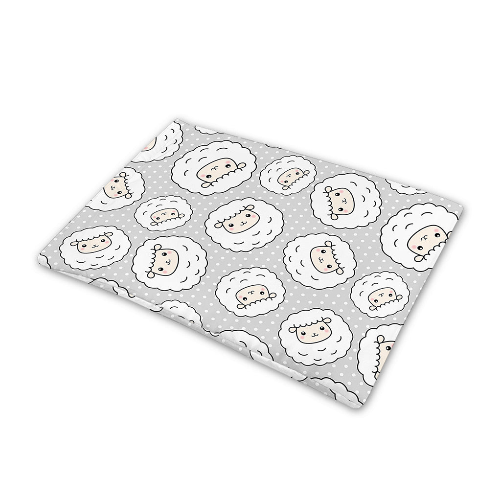 Kawaii Sheep Pattern Print Pet Cooling Mat Cover