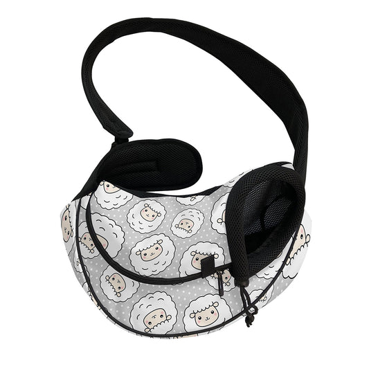 Kawaii Sheep Pattern Print Pet Sling Carrier