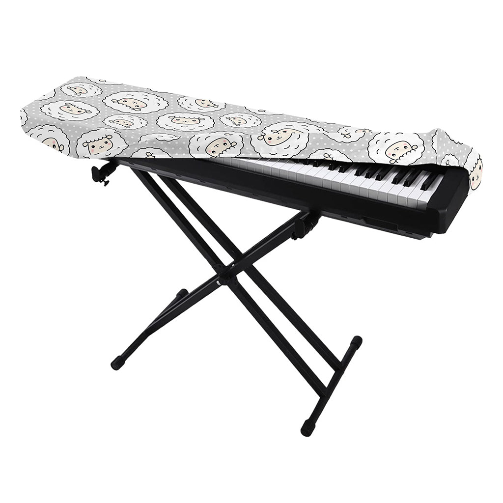 Kawaii Sheep Pattern Print Piano Keyboard Cover