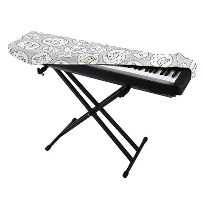 Kawaii Sheep Pattern Print Piano Keyboard Cover