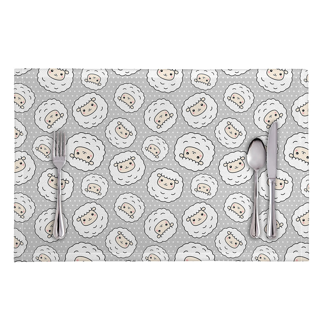 Kawaii Sheep Pattern Print Placemat