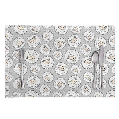 Kawaii Sheep Pattern Print Placemat
