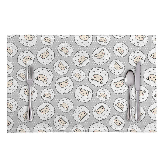 Kawaii Sheep Pattern Print Placemat