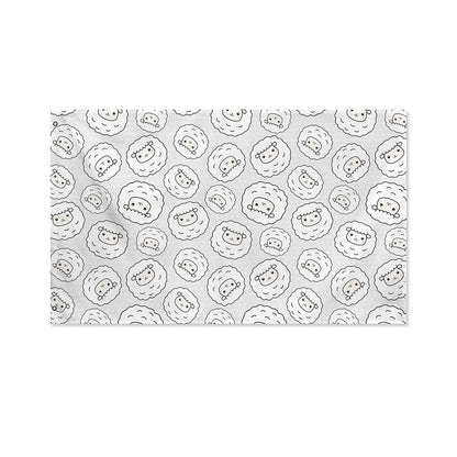 Kawaii Sheep Pattern Print Polyester Flag