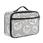 Kawaii Sheep Pattern Print Portable Lunch Bag