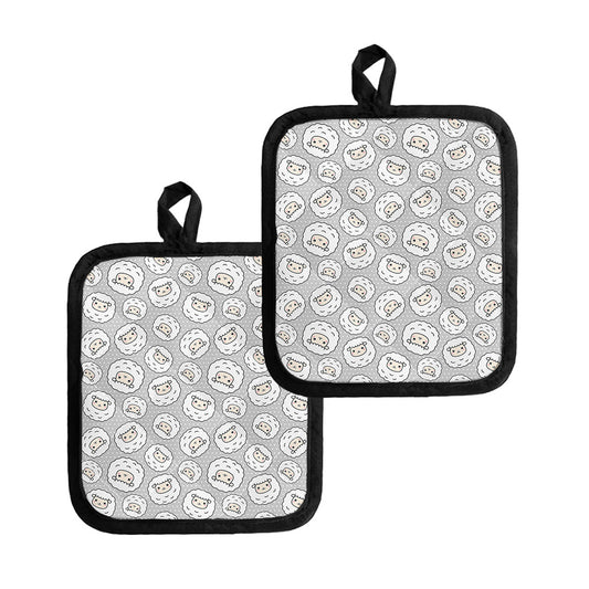 Kawaii Sheep Pattern Print Pot Holders