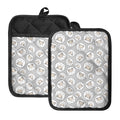 Kawaii Sheep Pattern Print Pot Holders With Pocket