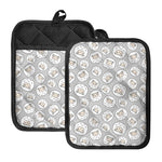 Kawaii Sheep Pattern Print Pot Holders With Pocket