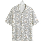 Kawaii Sheep Pattern Print Rayon Hawaiian Shirt