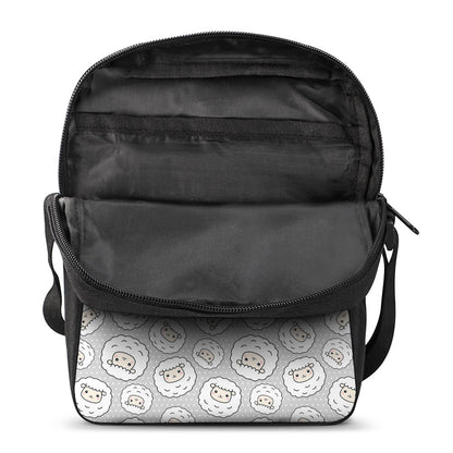 Kawaii Sheep Pattern Print Rectangular Crossbody Bag