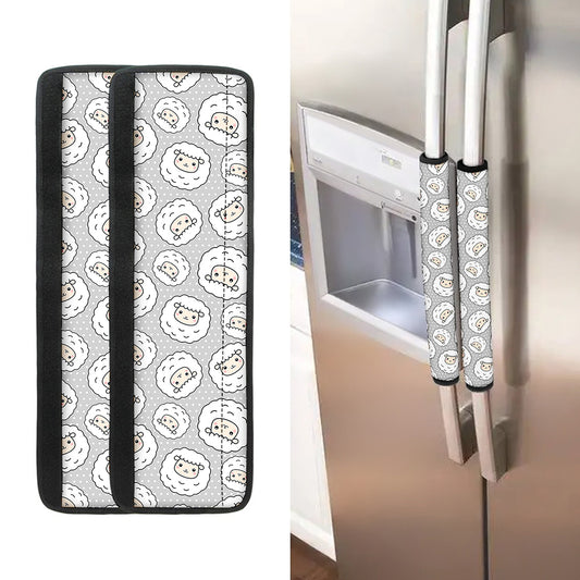 Kawaii Sheep Pattern Print Refrigerator Handle Covers
