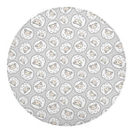 Kawaii Sheep Pattern Print Round Blanket