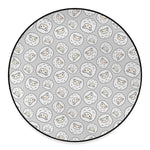 Kawaii Sheep Pattern Print Round Floor Mat