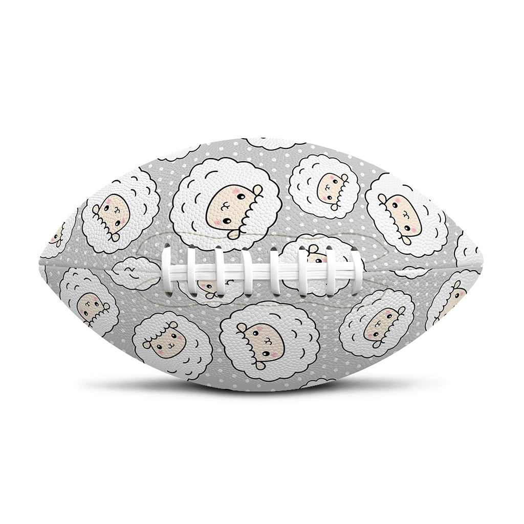 Kawaii Sheep Pattern Print Rugby Ball