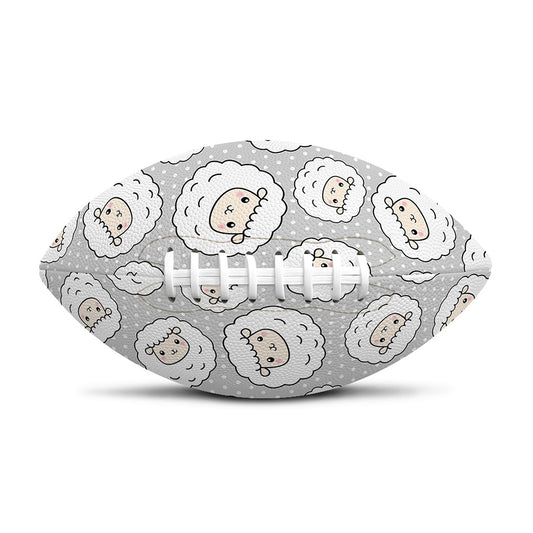 Kawaii Sheep Pattern Print Rugby Ball