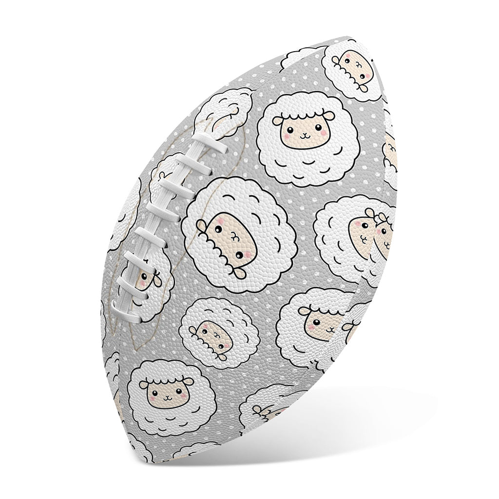 Kawaii Sheep Pattern Print Rugby Ball
