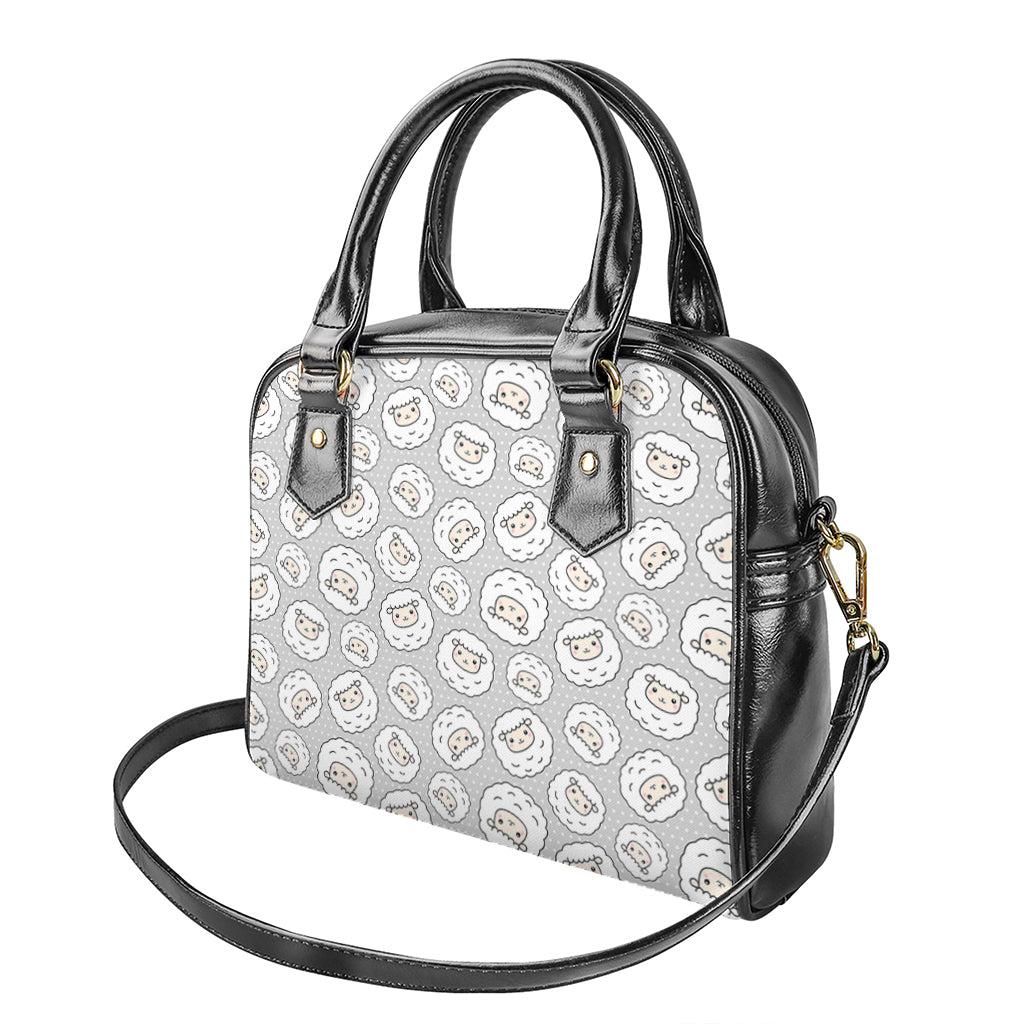 Kawaii Sheep Pattern Print Shoulder Handbag