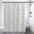 Kawaii Sheep Pattern Print Shower Curtain