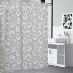 Kawaii Sheep Pattern Print Shower Curtain
