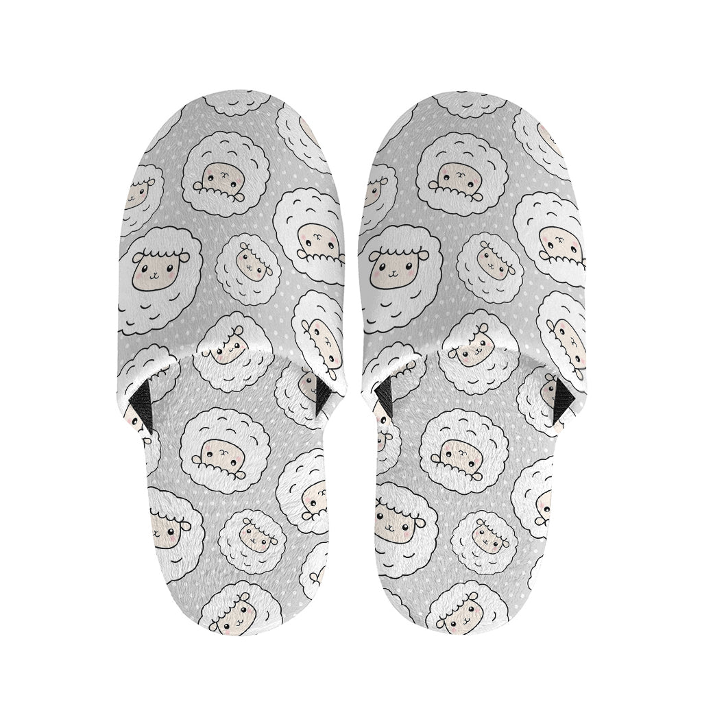 Kawaii Sheep Pattern Print Slippers