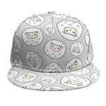 Kawaii Sheep Pattern Print Snapback Cap