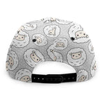 Kawaii Sheep Pattern Print Snapback Cap