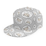 Kawaii Sheep Pattern Print Snapback Cap