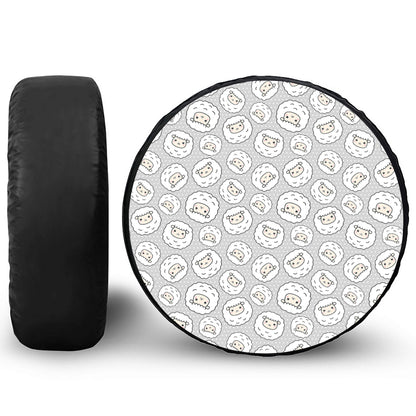 Kawaii Sheep Pattern Print Tire Cover