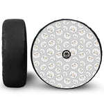 Kawaii Sheep Pattern Print Tire Cover With Camera Hole