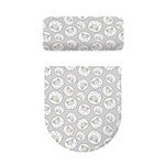 Kawaii Sheep Pattern Print Toilet Lid And Tank Cover Set