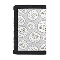 Kawaii Sheep Pattern Print Trifold Wallet