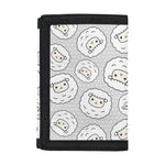 Kawaii Sheep Pattern Print Trifold Wallet