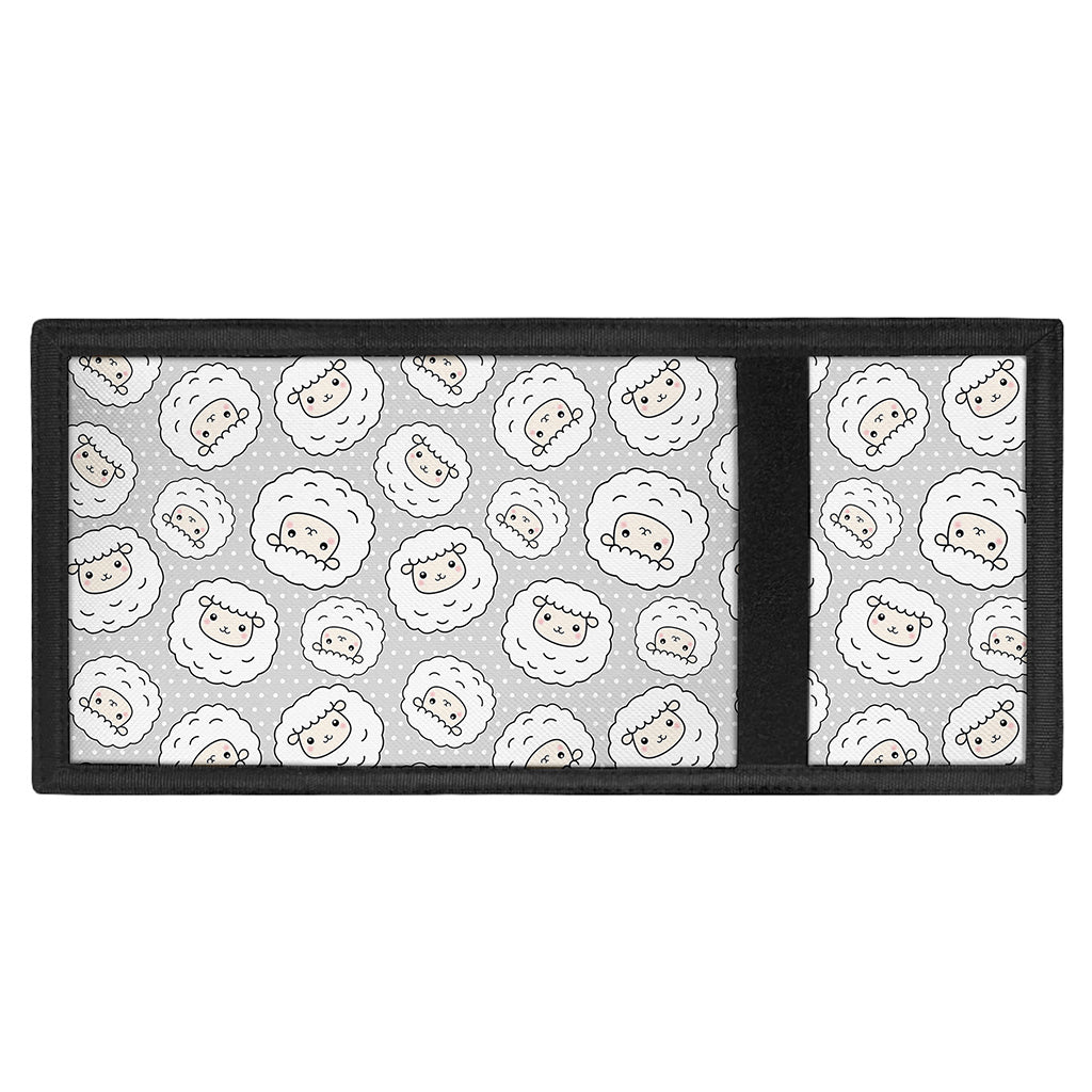 Kawaii Sheep Pattern Print Trifold Wallet