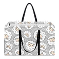 Kawaii Sheep Pattern Print Utility Tote Bag