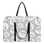 Kawaii Sheep Pattern Print Utility Tote Bag