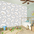Kawaii Sheep Pattern Print Wall Sticker